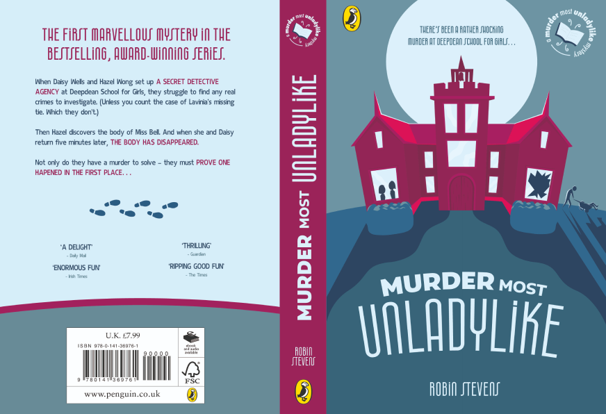 Screenshot of Murder Most Unladylike book design