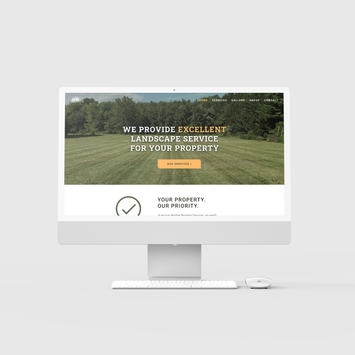 Hoover Brother Property Services website on imac