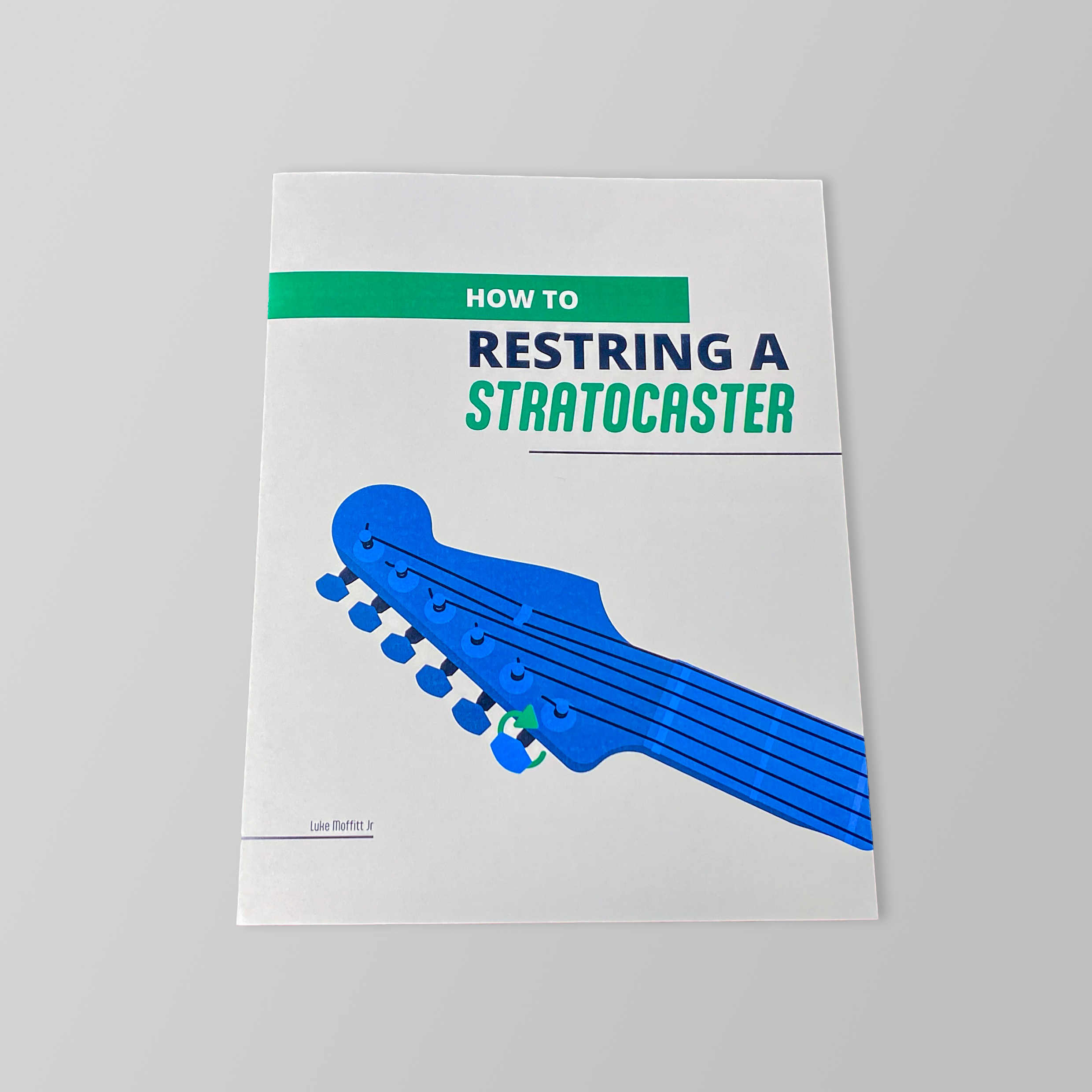 cover of how to re-string a stratocaster booklet